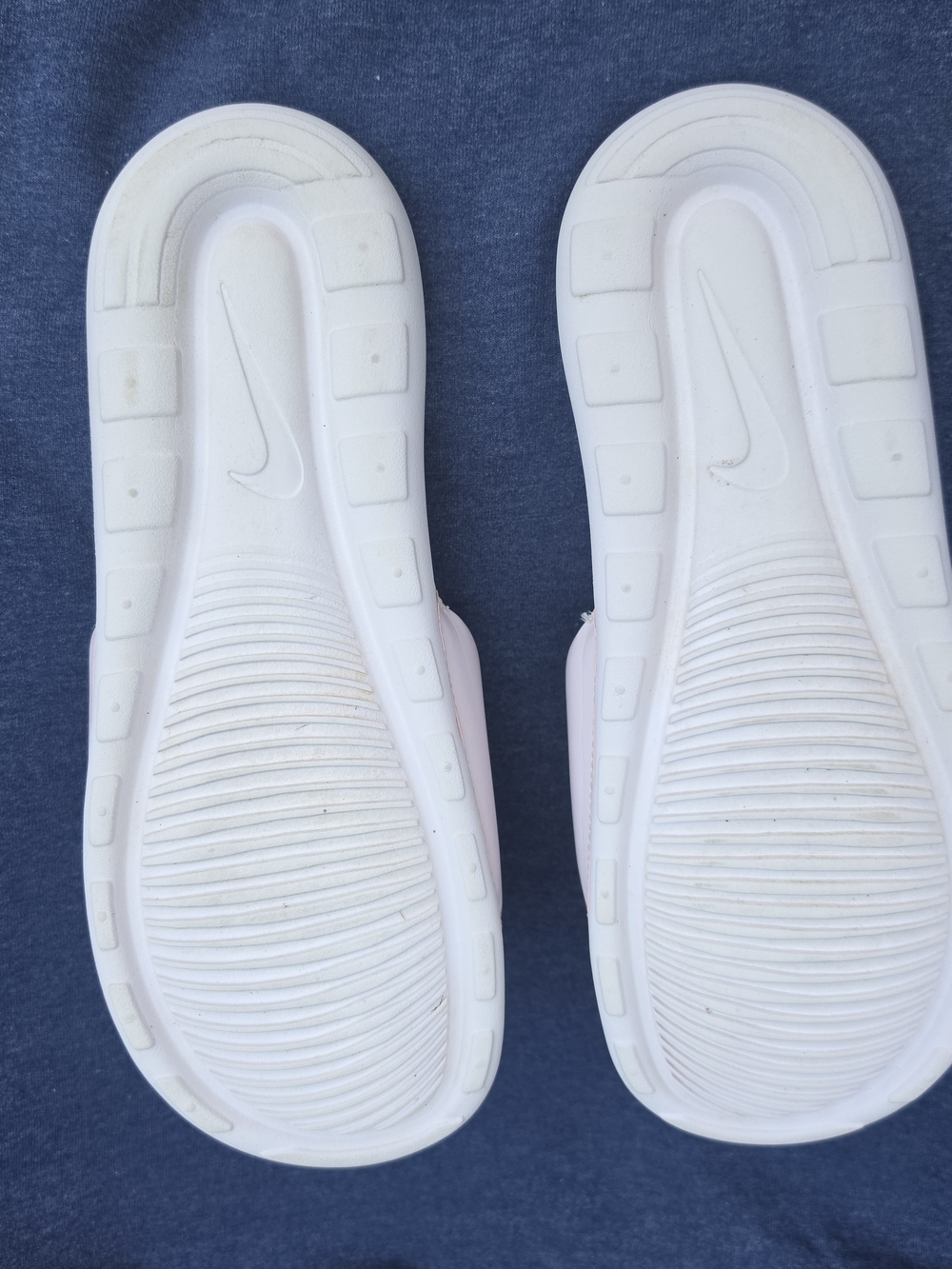Nike Women's Pink/White Benassi Slide Sandals - Picture 2 of 3